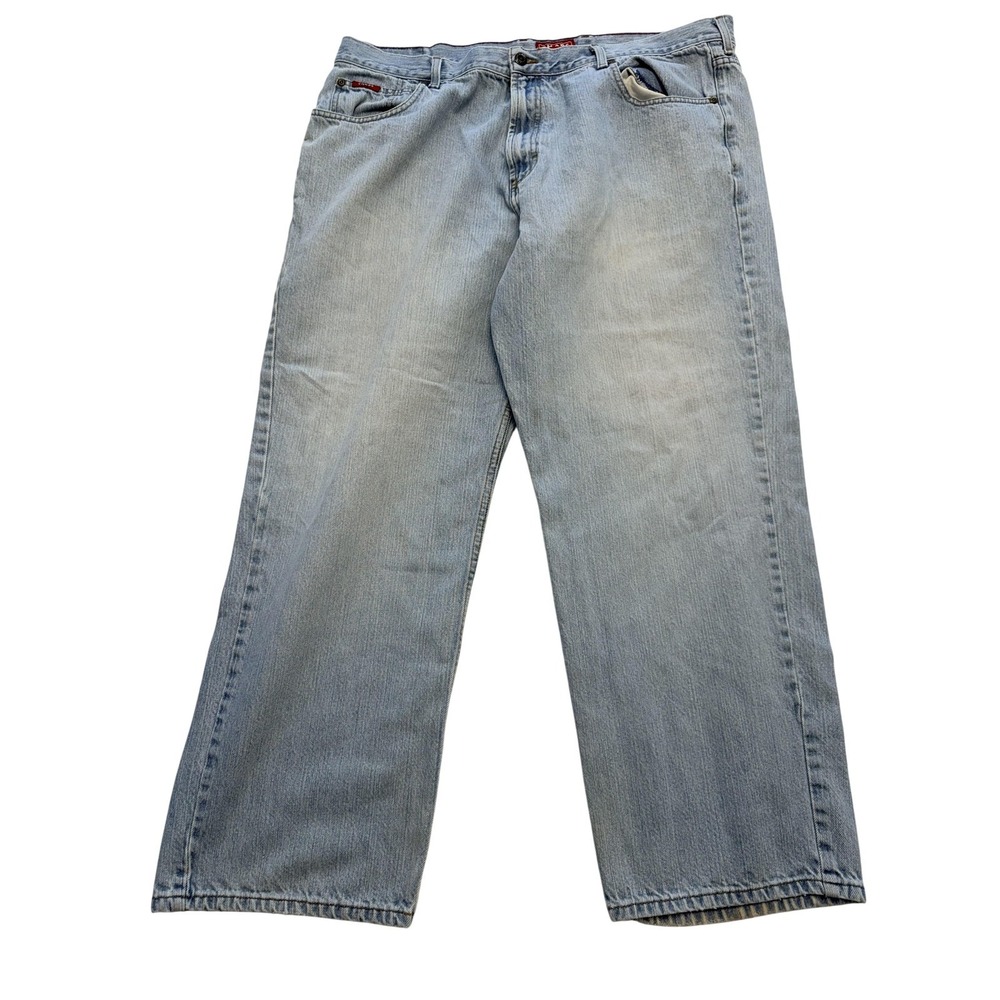 Chaps 985 Jeans‎ Mens 42x30 Light Wash Blue Relaxed Straight Leg Denim Pants